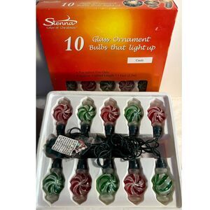Vintage Sienna New Christmas Candy Bulbs 2 sets of 10